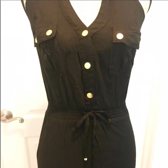 Black 2b Bebe Cargo Halter Maxi Dress - Picture 3 of 4